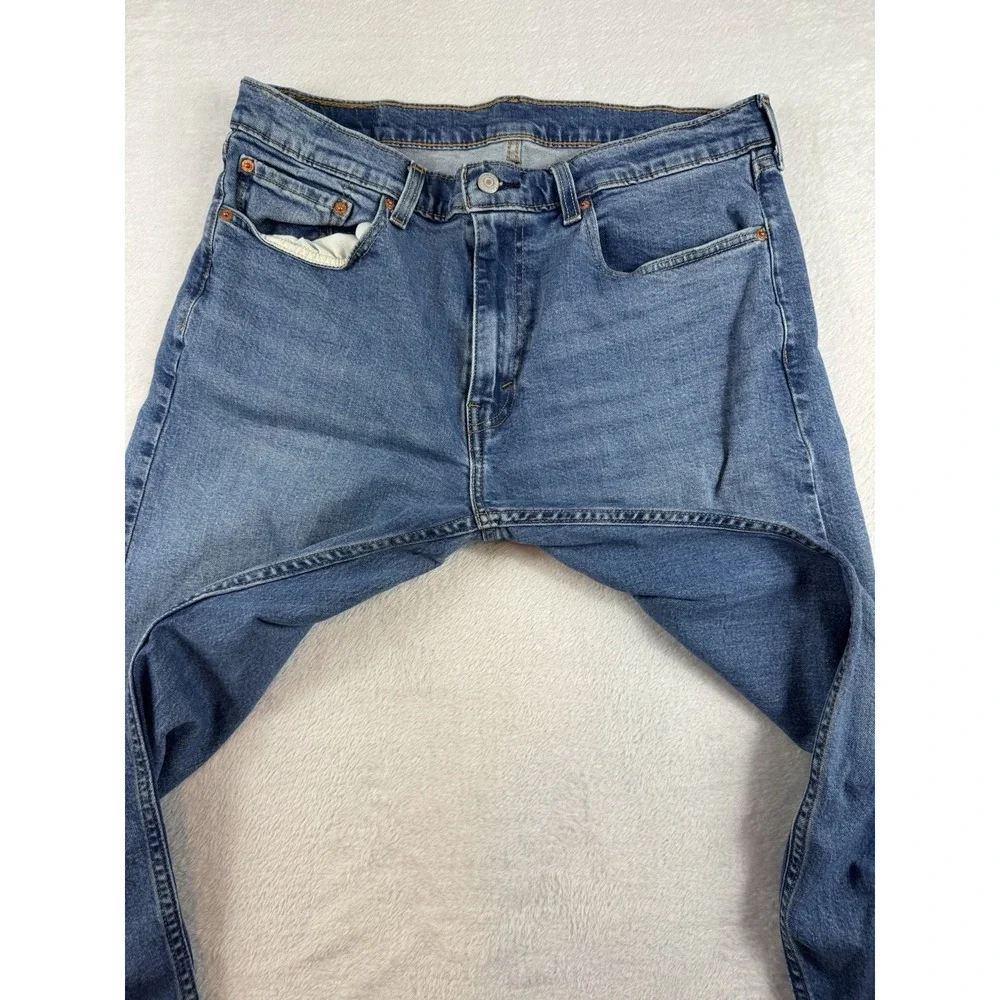 Levi's 505 Regular Fit Jeans 36x32 Blue Denim Straight Leg‎ Mens